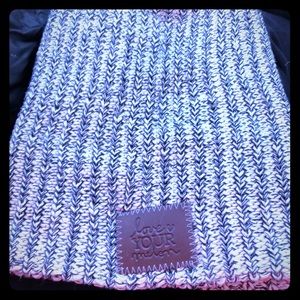 Love Your Melon white and black speckled beanie